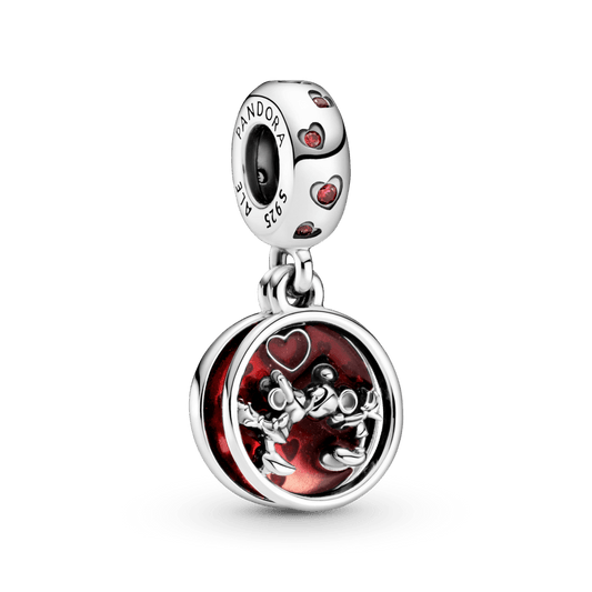 Disney Mikio ir Minės peliukų meilės ir bučinių kabantis karoliukas - Pandora LT