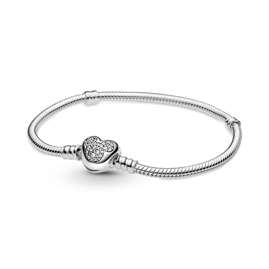 Disney Peliuko Mikio širdies formos užsegimo apyrankė - Pandora LT