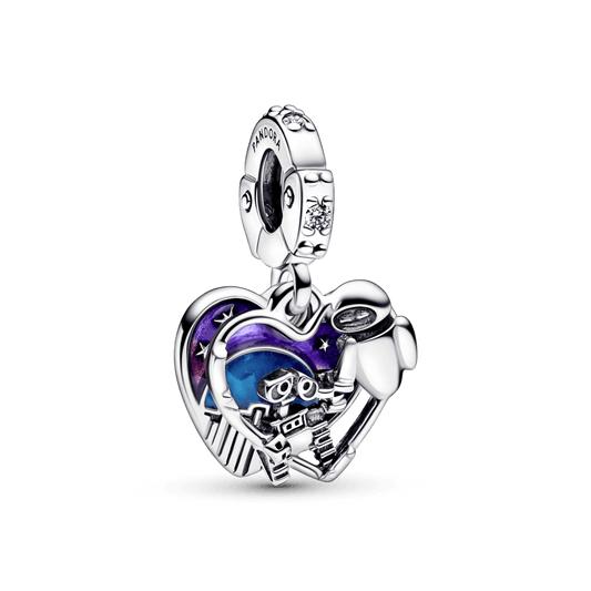 Disney Pixar Wall-E & Eve Glow-in-the-dark Dangle Charm švytintis tamsoje pakabukas - Pandora LT