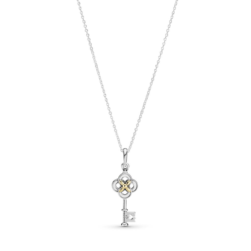 Dviejų atspalvių Gėlėto raktelio kaklo papuošalas - Pandora Lietuva