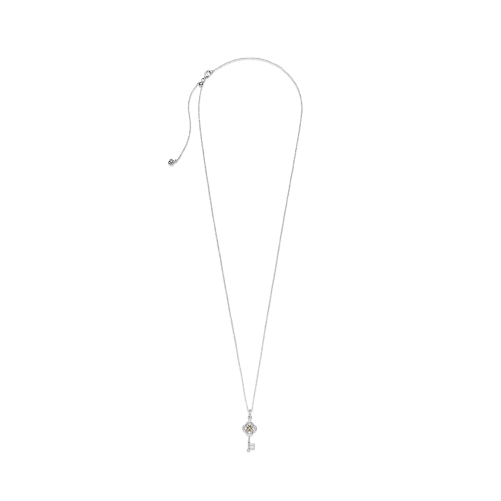 Dviejų atspalvių Gėlėto raktelio kaklo papuošalas - Pandora Lietuva