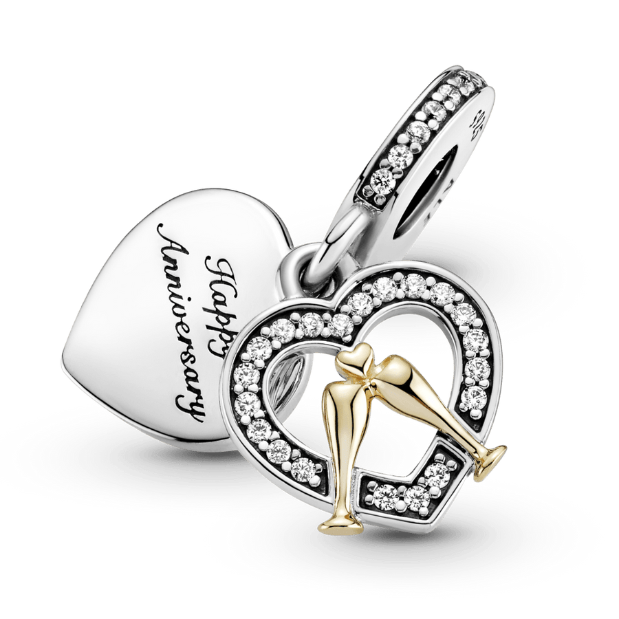 Dviejų atspalvių Laimingų sukaktuvių kabantis karoliukas - Pandora LT