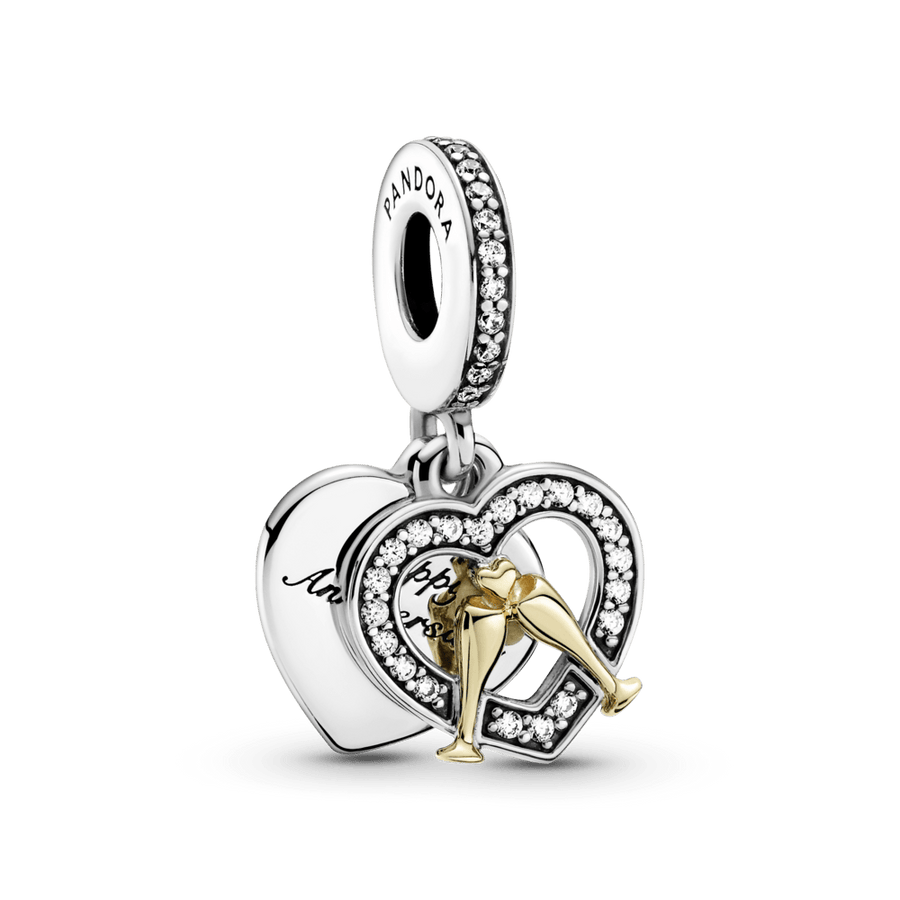 Dviejų atspalvių Laimingų sukaktuvių kabantis karoliukas - Pandora LT