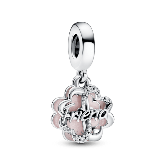 Four-leaf Clover Friendship Double Dangle Charm pakabukas - Pandora LT