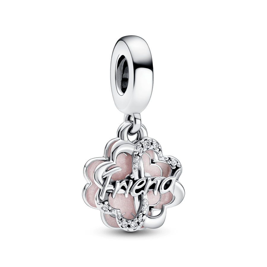 Four-leaf Clover Friendship Double Dangle Charm pakabukas - Pandora LT