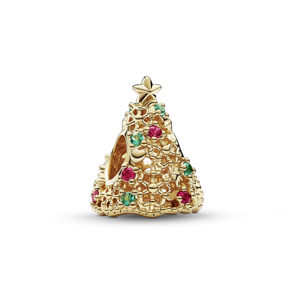 Glitter Christmas Tree Charm - Pandora LT