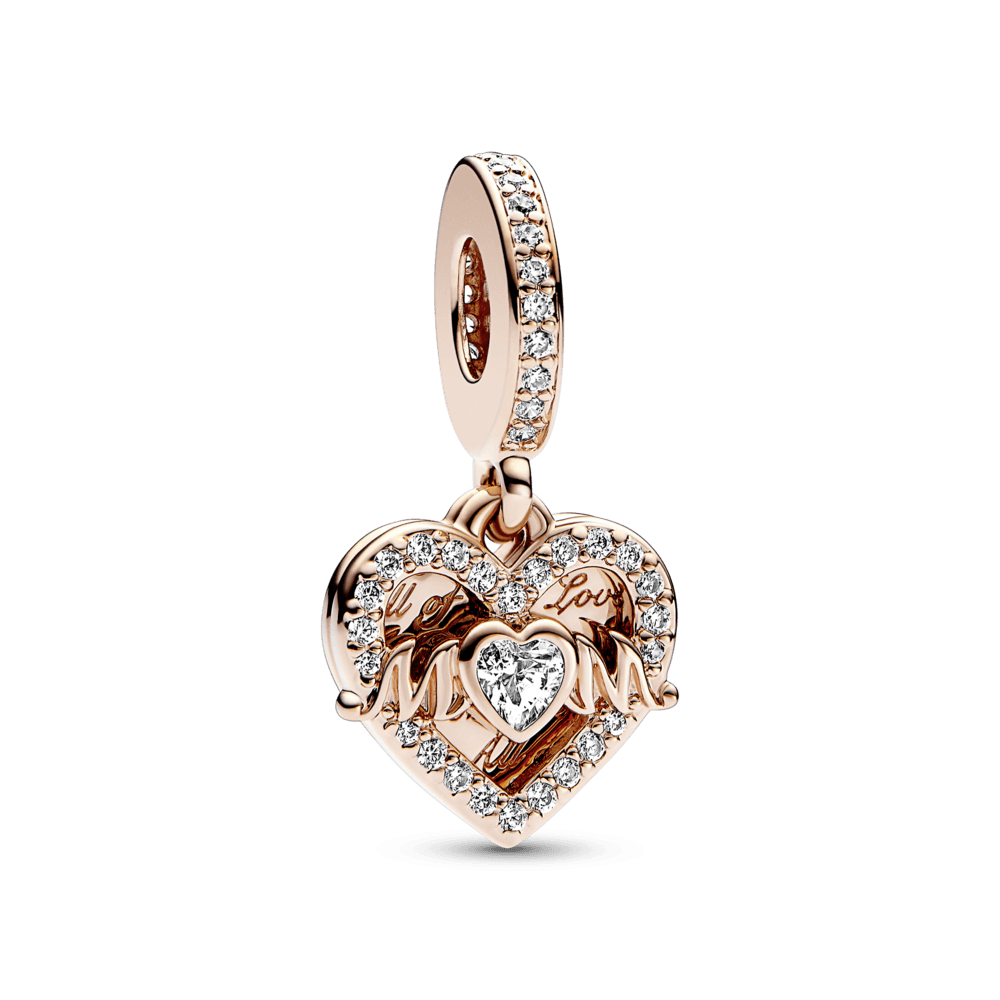Heart & Mum Dangle Charm - Pandora Lietuva