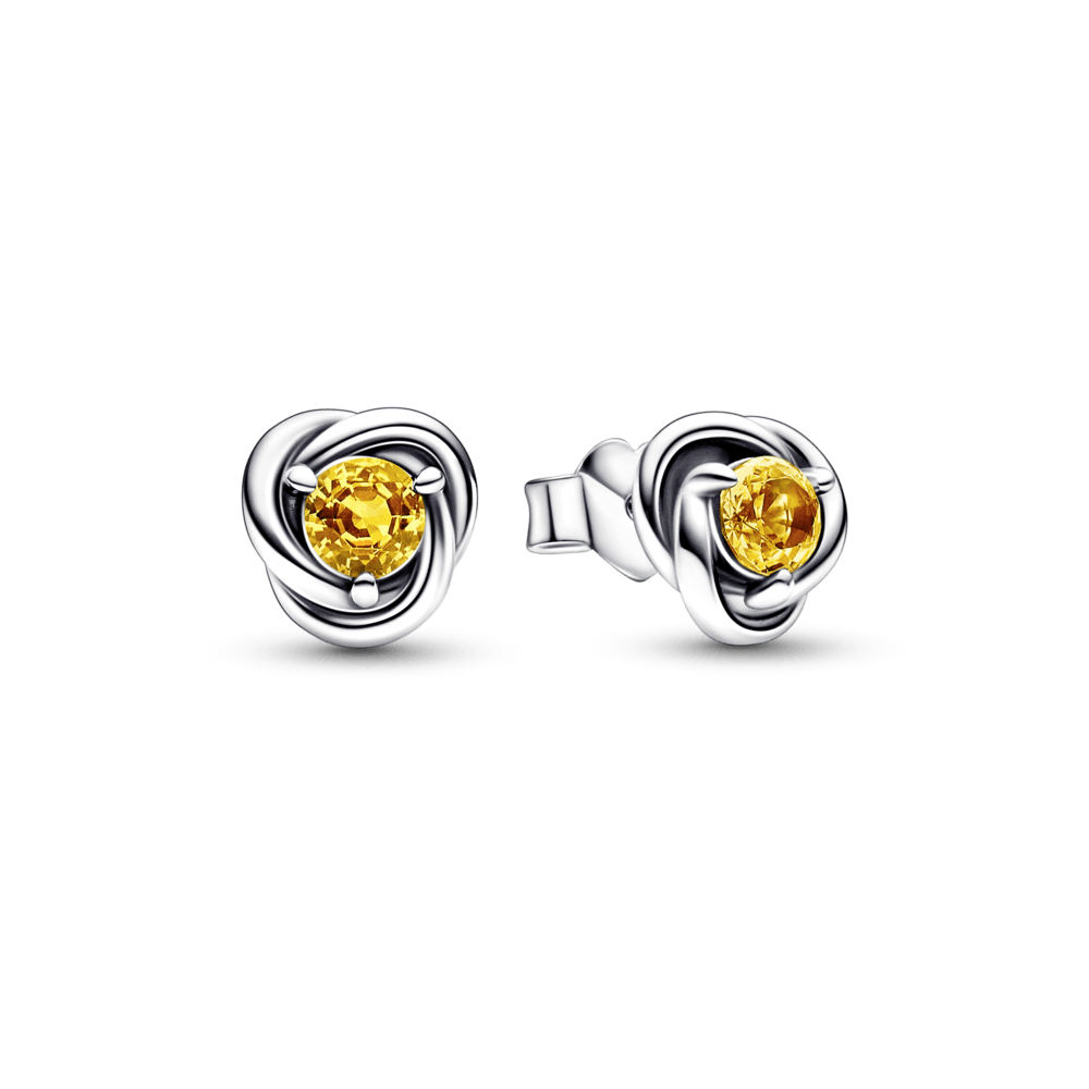 Honey Eternity Circle Stud Earrings - Pandora LT