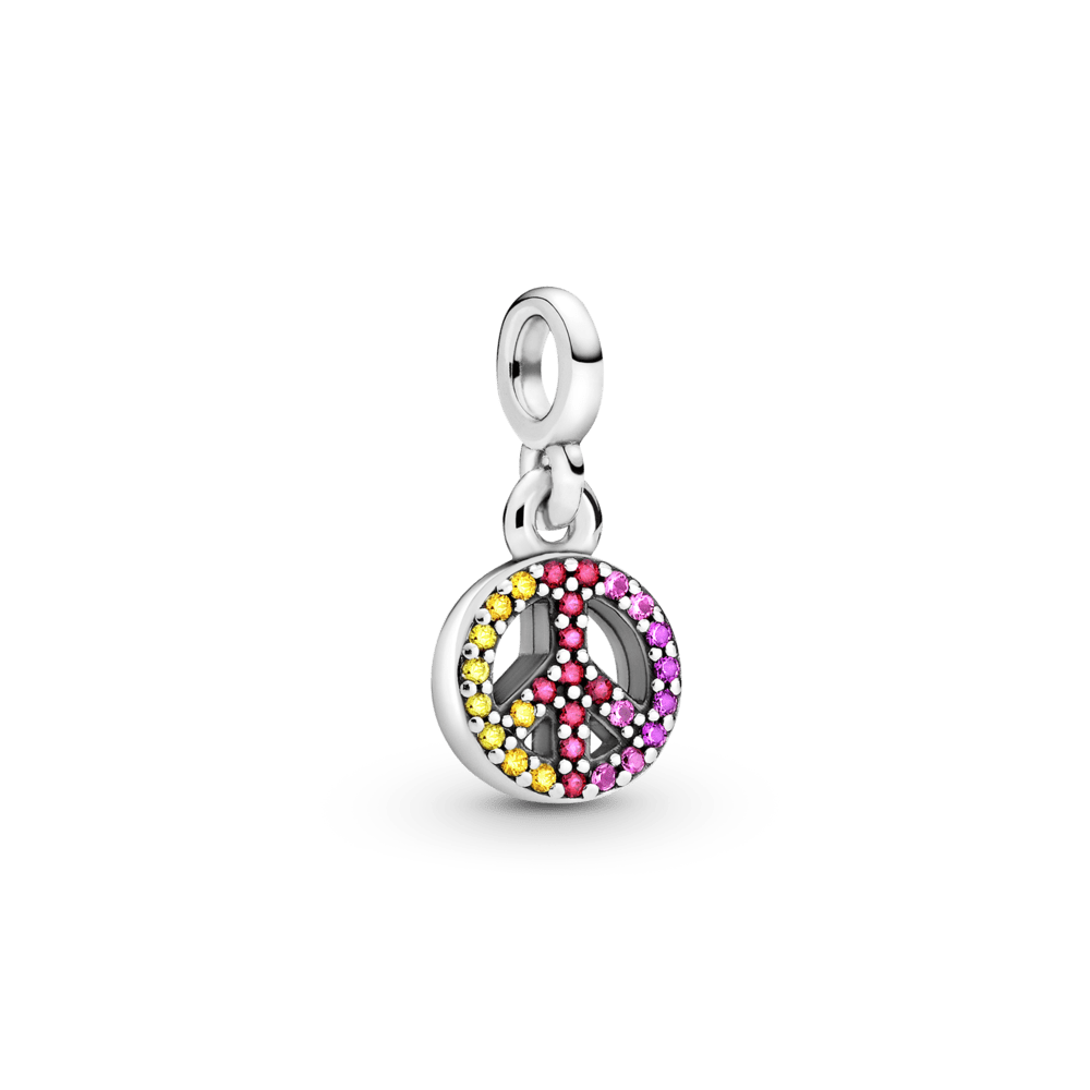 Kabantis karoliukas su taikos ženklu - Pandora Lietuva