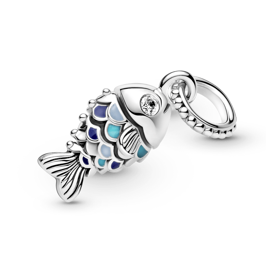 Kabantis karoliukas su žuvele mėlynais žvynais - Pandora Lietuva