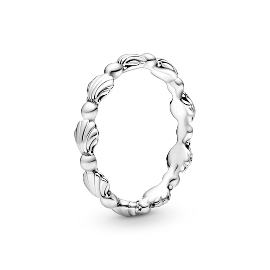 Karoliukais ir jūrų kriauklėmis puoštas žiedas - Pandora LT