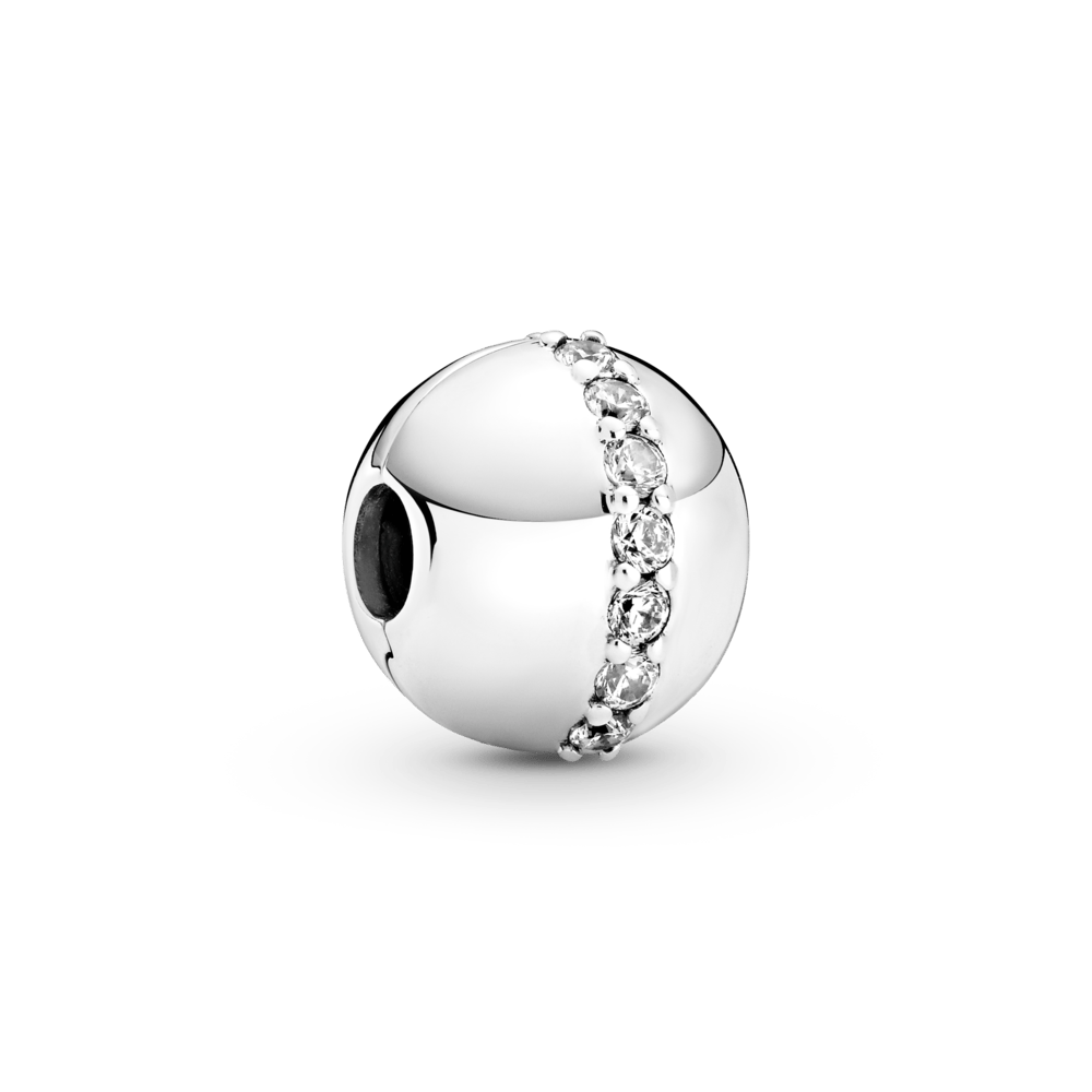 Karoliukas-spaustukas su žėrinčia juosta - Pandora Lietuva