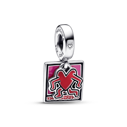 Keith Haring™ x Pandora Walking Heart Double Dangle Charm - Pandora LT