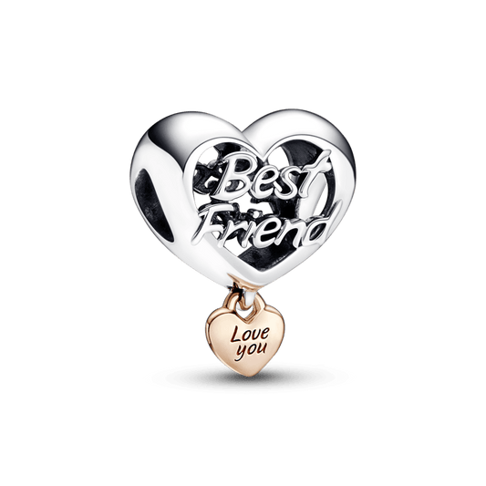 Love You Best Friend Heart Charm pakabukas - Pandora LT