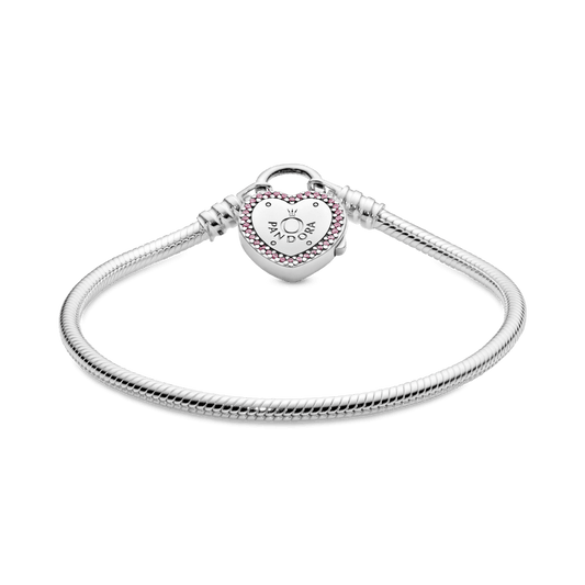 Lygi sidabrinė apyrankė „Užrakink savo pažadą“ iš kolekcijos „Akimirkos“ - Pandora Lietuva