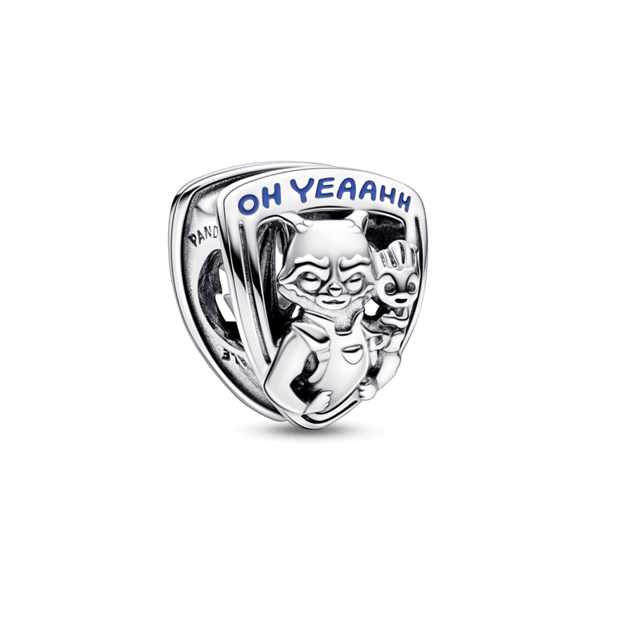 Marvel Guardians of the Galaxy Rocket Raccoon & Groot Emblem Charm - Pandora Lietuva