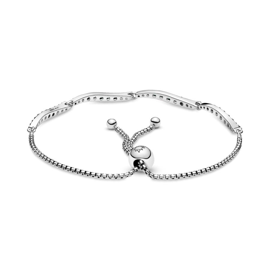 Mėlyna banguota apyrankė su slankiuoju užsegimu - Pandora LT