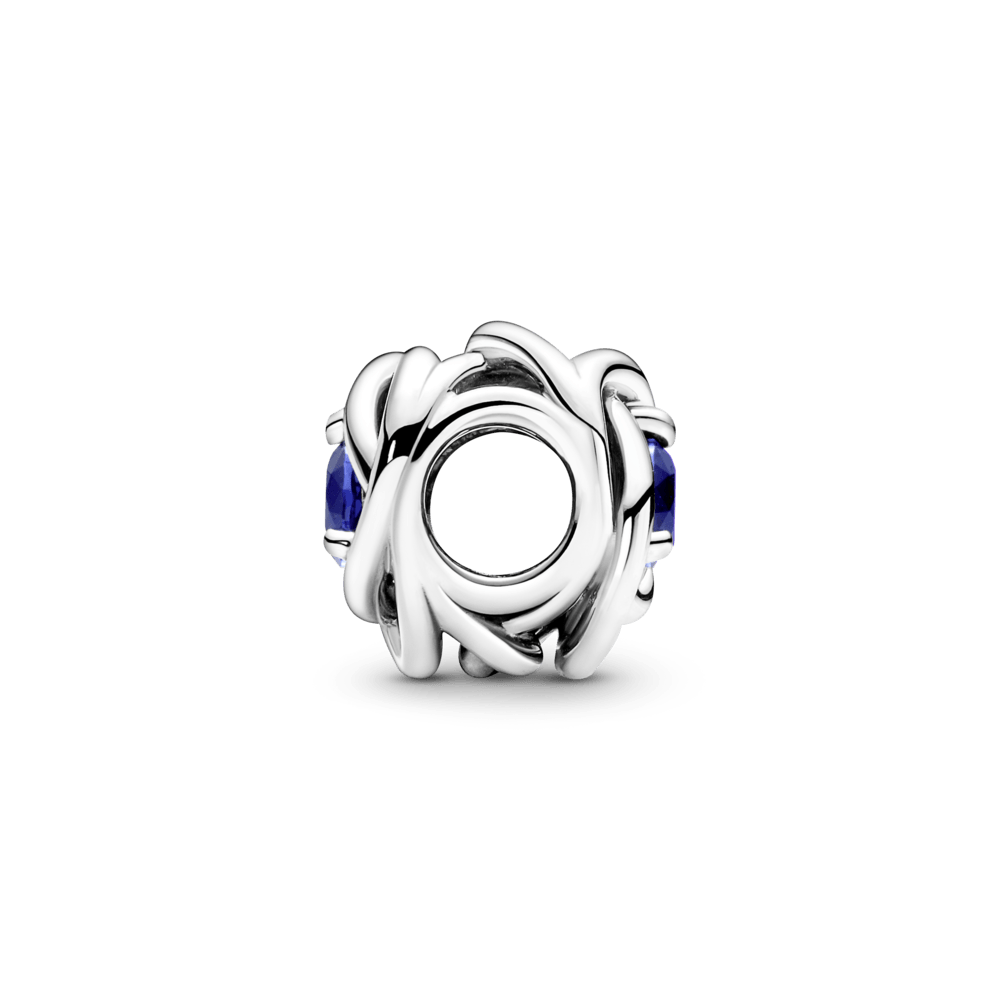 Mėlynas amžinybės kilpos karoliukas - Pandora Lietuva