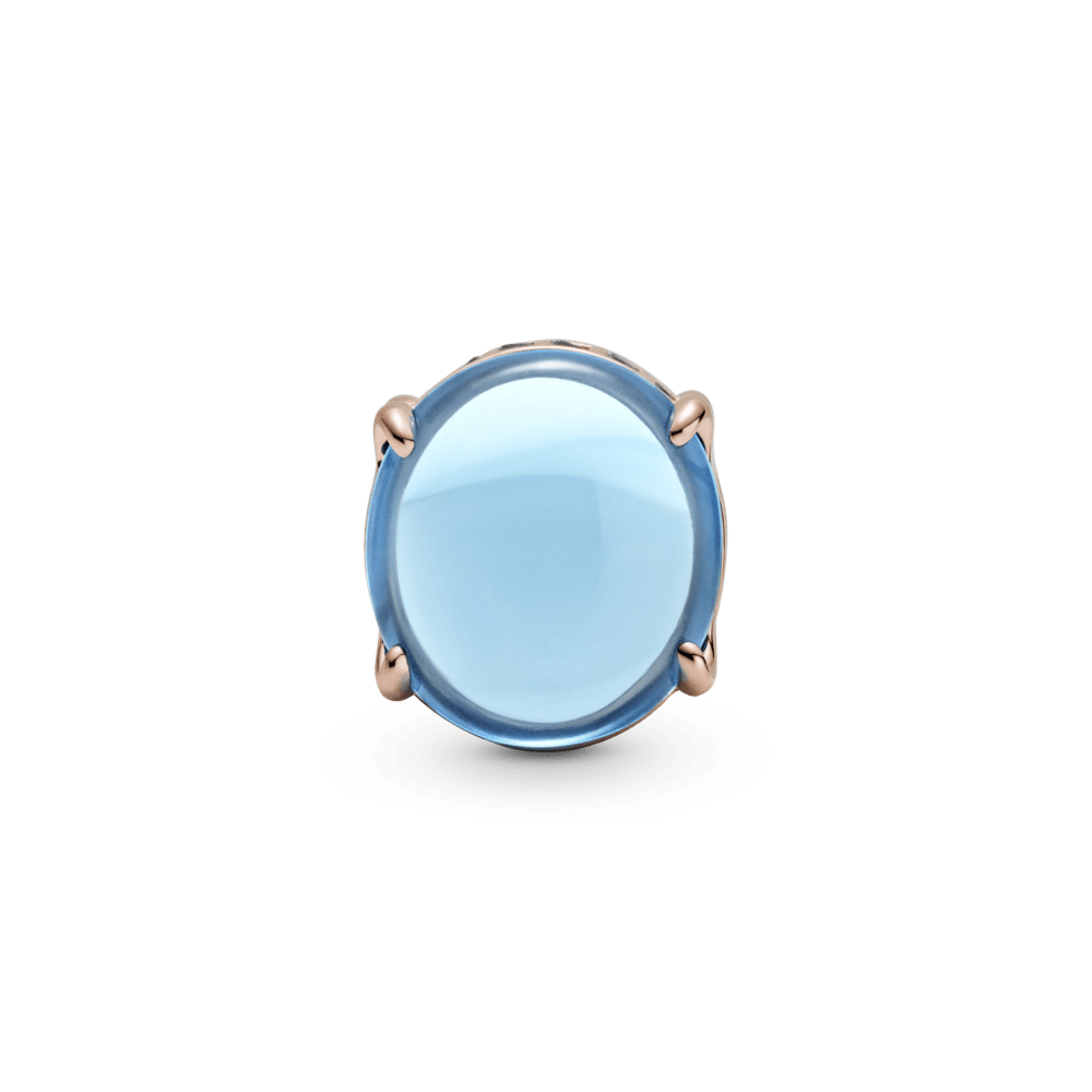 Mėlynojo ovalaus kabošono karoliukas - Pandora Lietuva