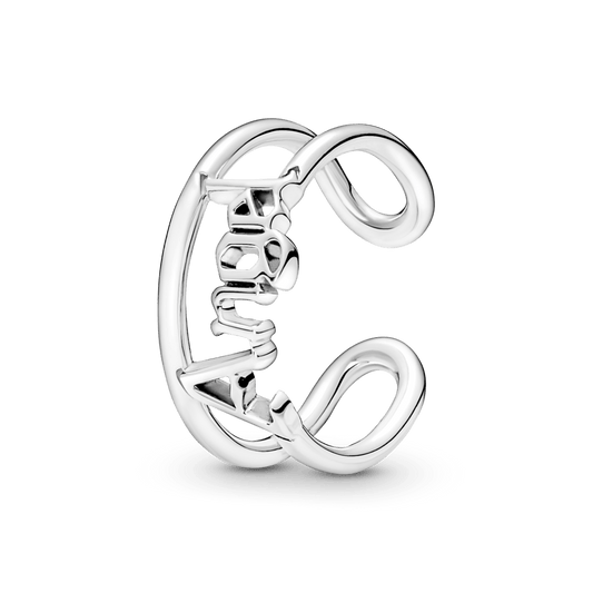 Pandora ME atviras žiedas su žodžiu "Angelas" - Pandora LT