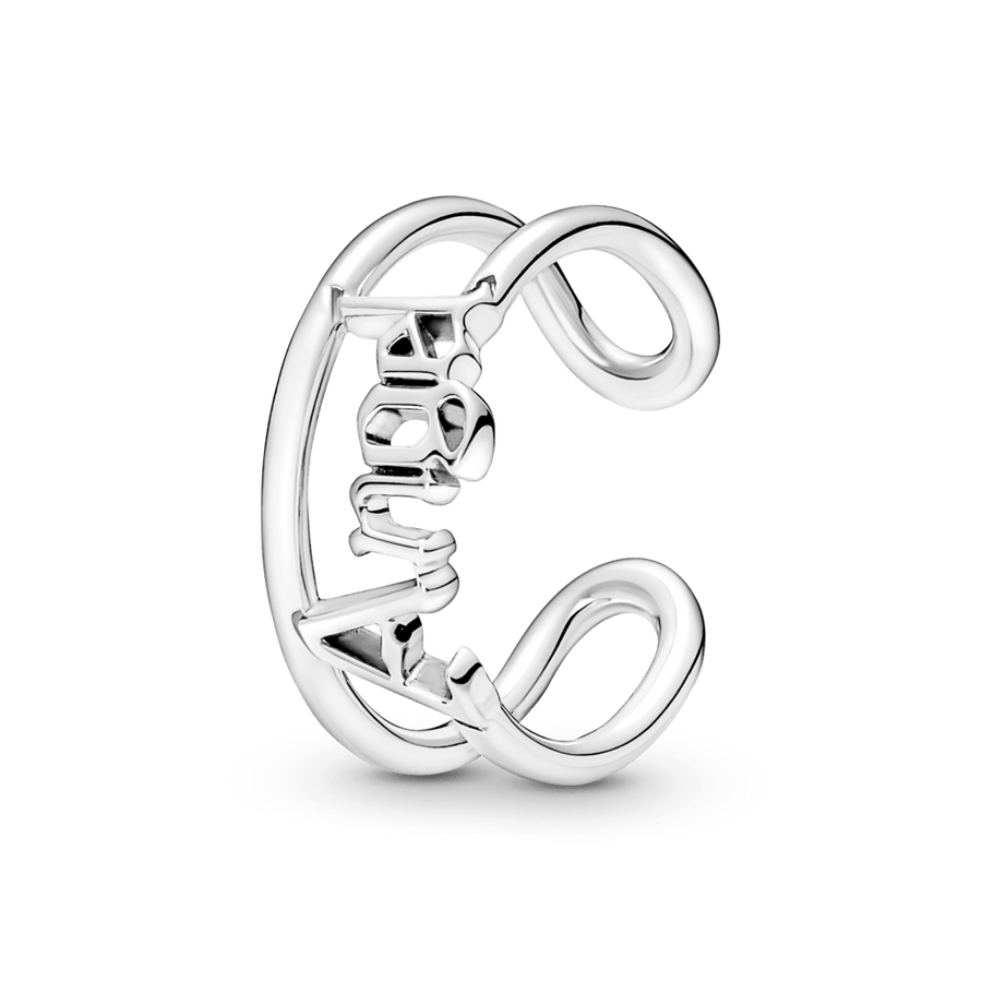 Pandora ME atviras žiedas su žodžiu "Angelas" - Pandora LT