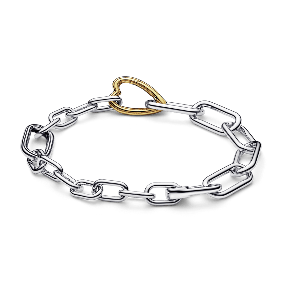 Pandora ME dviejų atspalvių širdies grandžių grandinėlės apyrankė - Pandora LT