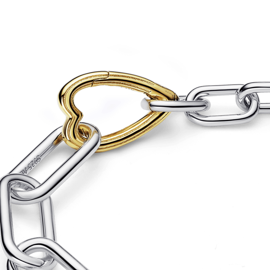 Pandora ME dviejų atspalvių širdies grandžių grandinėlės apyrankė - Pandora LT