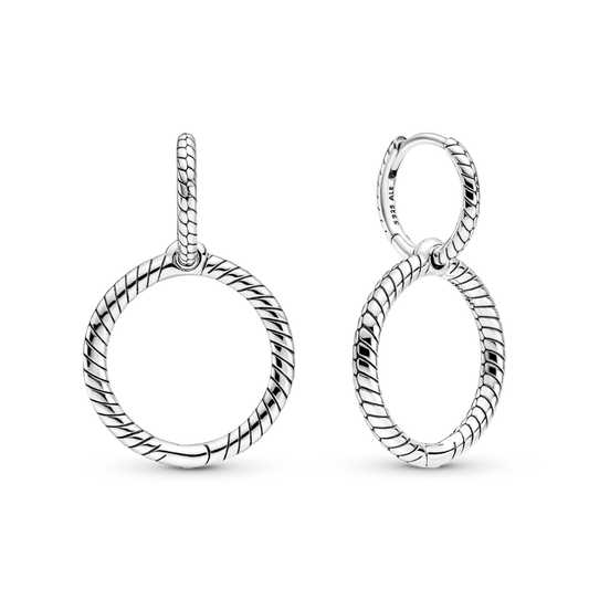 Pandora Moments karoliukų dvigubų lankelių auskarai - Pandora LT