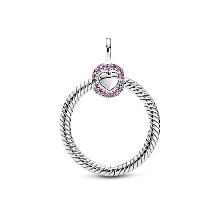 Pandora Moments mažas rausvas Pavé O pakabukas - Pandora LT