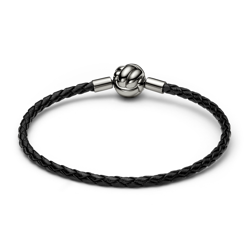 Pandora Moments meilės mazgo pinta odinė apyrankė - Pandora Lietuva