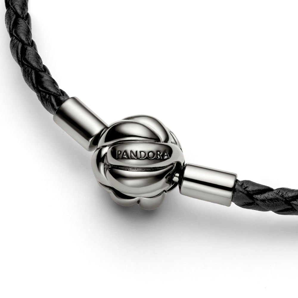 Pandora Moments meilės mazgo pinta odinė apyrankė - Pandora Lietuva