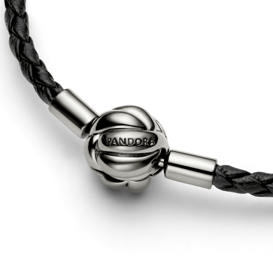 Pandora Moments meilės mazgo pinta odinė apyrankė - Pandora Lietuva