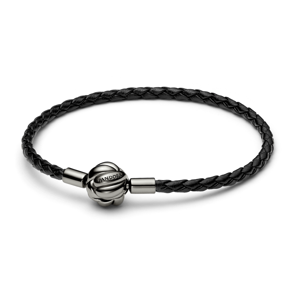 Pandora Moments meilės mazgo pinta odinė apyrankė - Pandora Lietuva