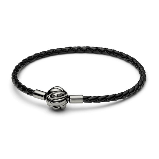 Pandora Moments meilės mazgo pinta odinė apyrankė - Pandora Lietuva