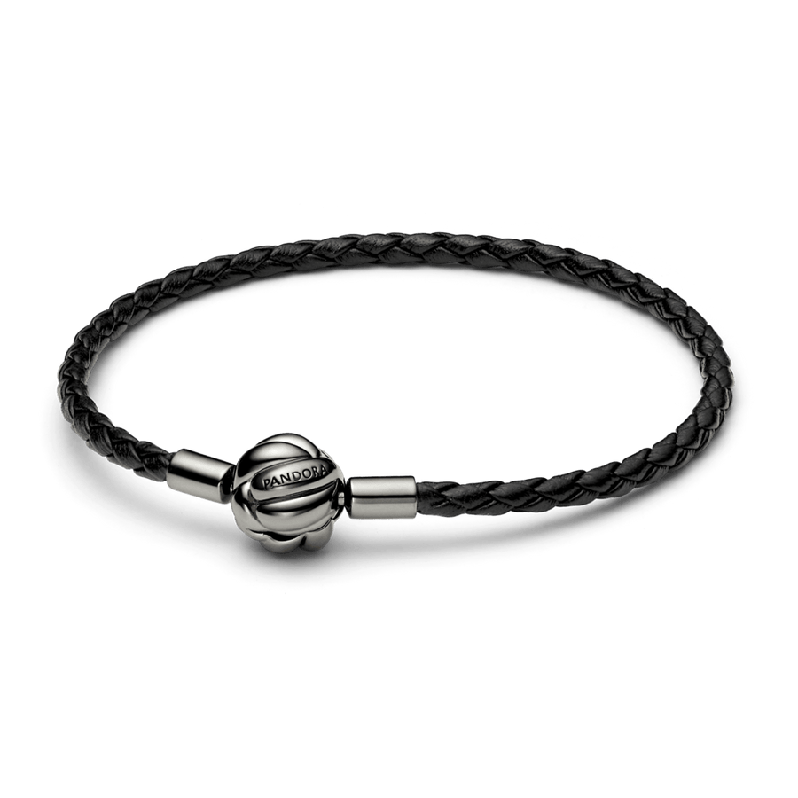 Pandora Moments meilės mazgo pinta odinė apyrankė - Pandora Lietuva