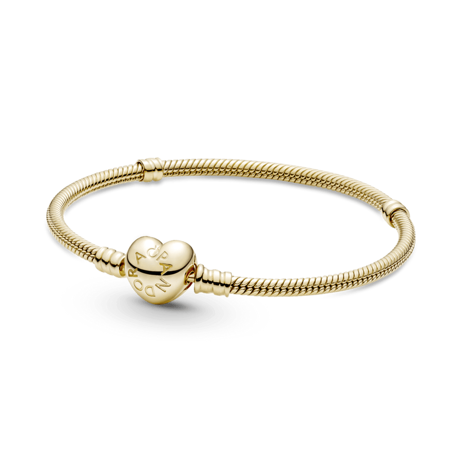 Pandora Moments širdelės formos suspaustukas gyvatėlės tipo apyrankei - Pandora Lietuva