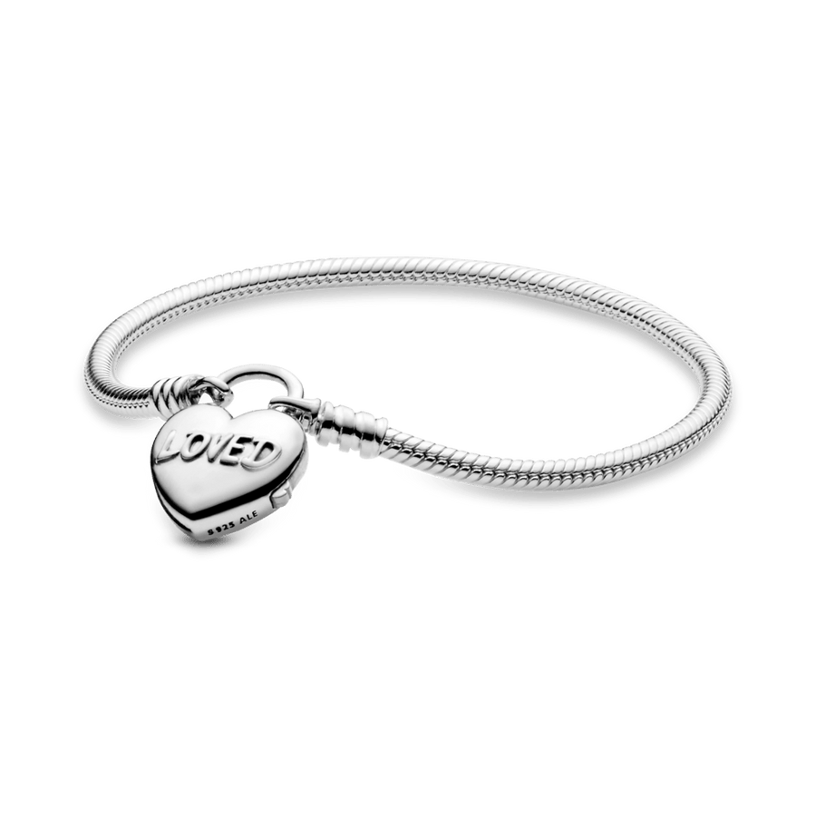 Pandora Moments širdies formos spynos užsegimo lanksti apyrankė - Pandora Lietuva