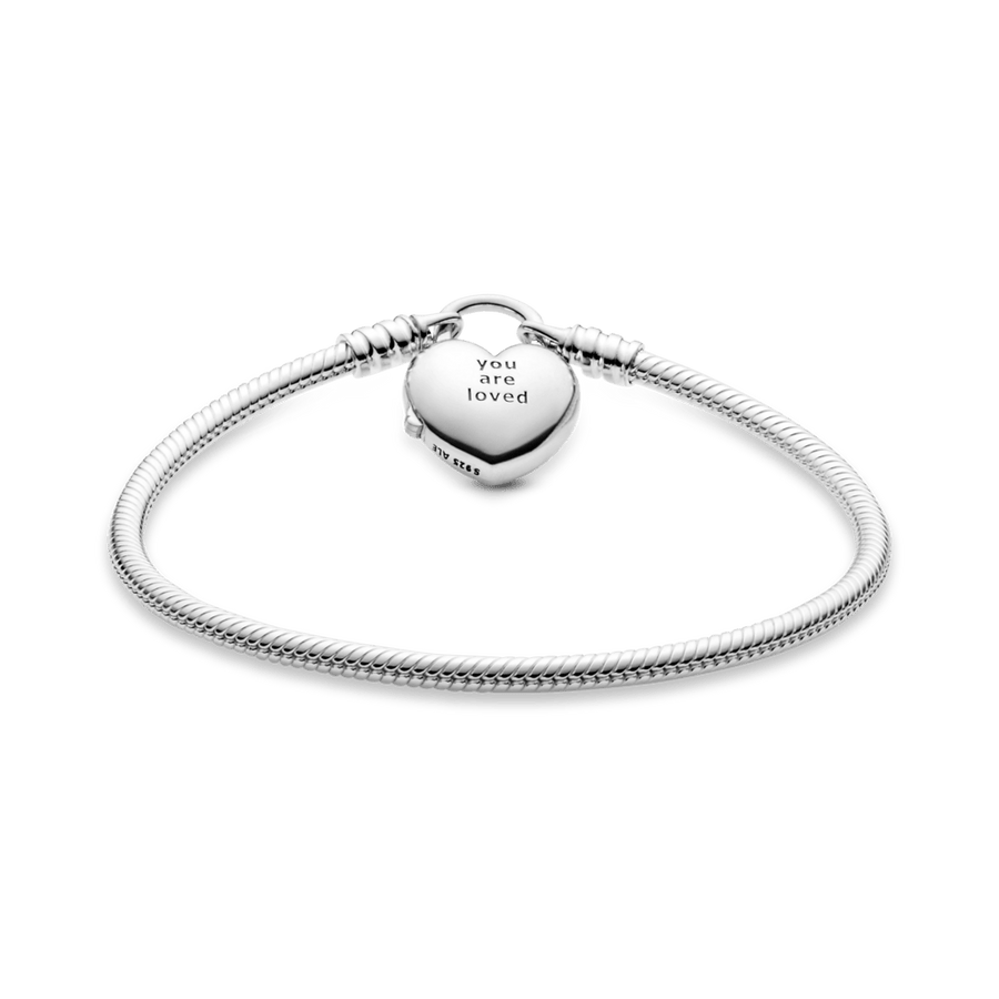 Pandora Moments širdies formos spynos užsegimo lanksti apyrankė - Pandora Lietuva