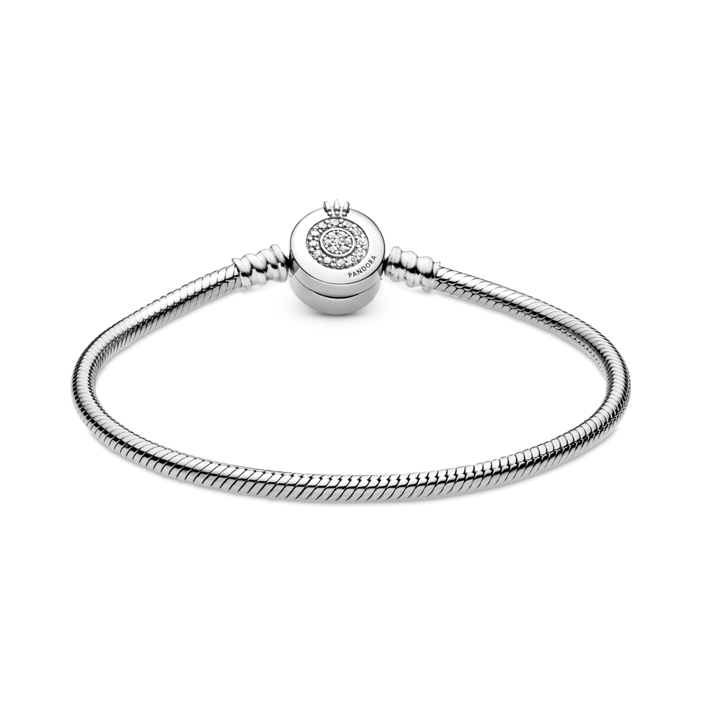 Pandora Moments Sparkling Crown O Snake Chain Bracelet - Pandora Lietuva