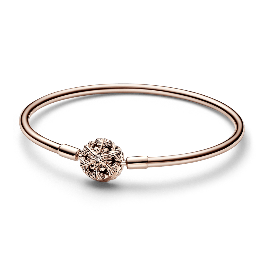 Pandora Moments Sparkling Snowflake Clasp Bangle - Pandora Lietuva