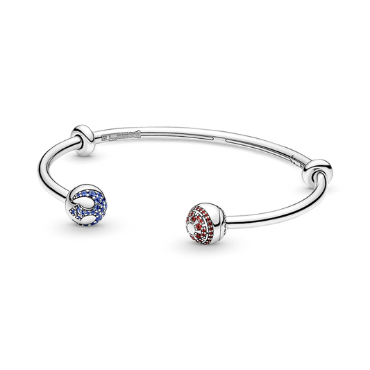 Pandora Moments Star Wars™ Light & Dark Side Logo atvira kietoji apyrankė - Pandora LT