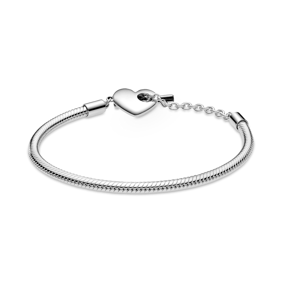 Pandora Moments T-juostos gyvatės pynimo grandinėlės apyrankė su širdele - Pandora LT