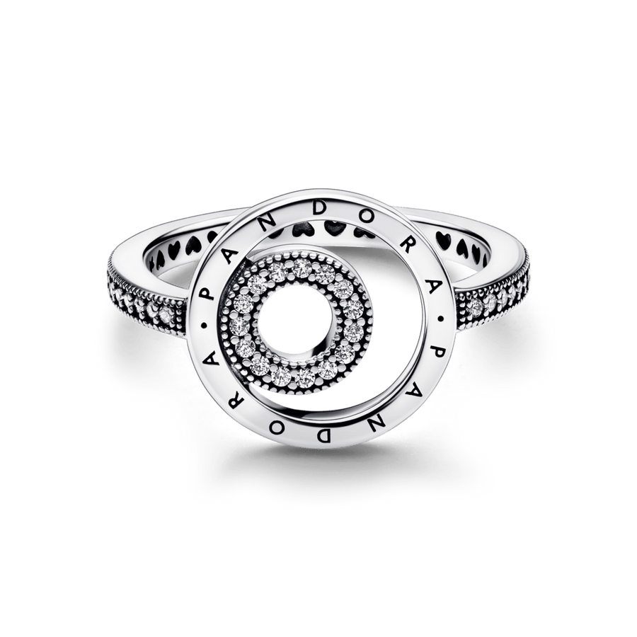 Pandora Signature Logo Circles Pavé Ring žiedas - Pandora LT