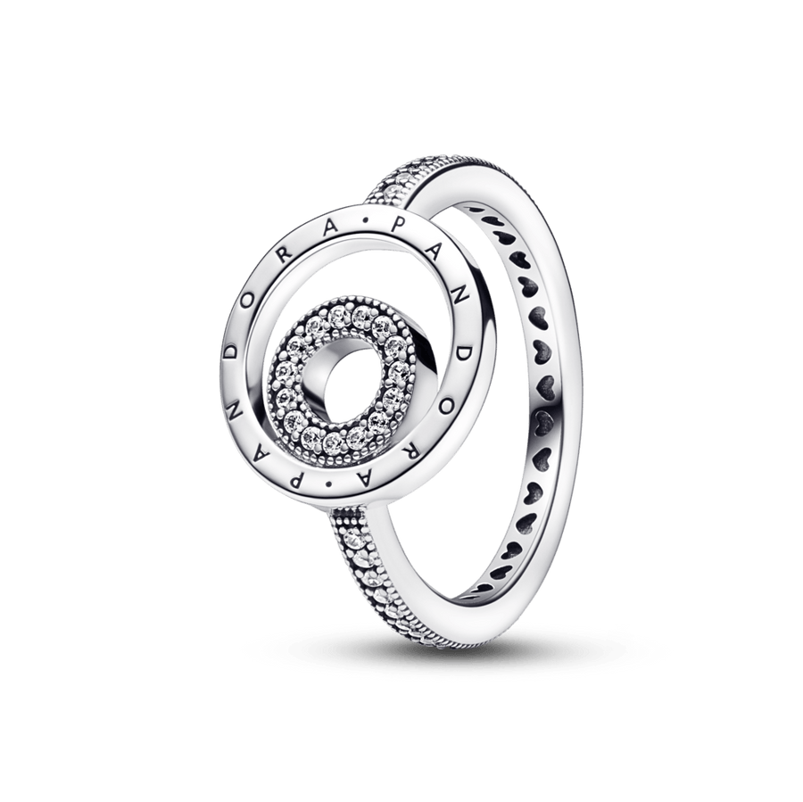 Pandora Signature Logo Circles Pavé Ring žiedas - Pandora LT