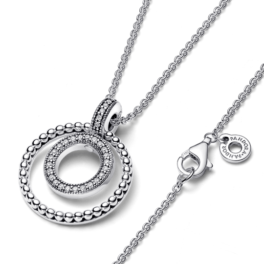 Pandora Signature Pavé & Beads Pendant & Necklace vėrinys - Pandora LT