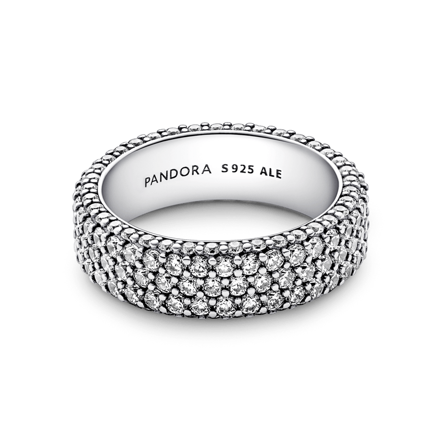 Pandora Timeless Pavé Triple-row žiedas su trimis eilutėmis - Pandora Lietuva