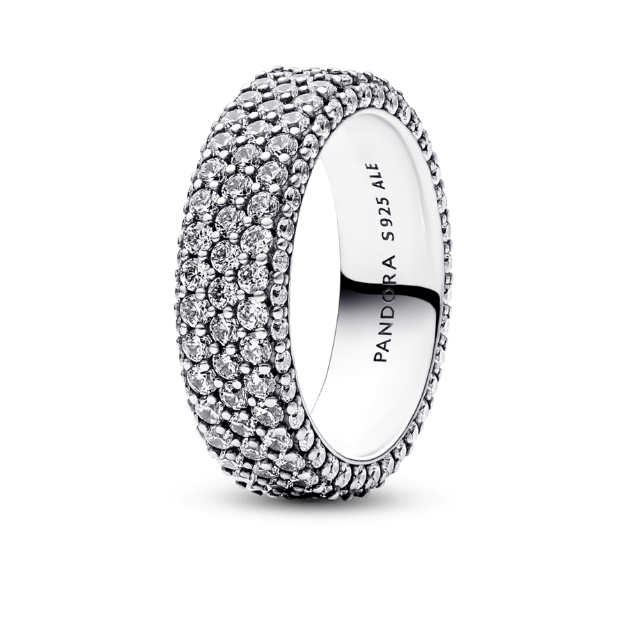 Pandora Timeless Pavé Triple-row žiedas su trimis eilutėmis - Pandora Lietuva