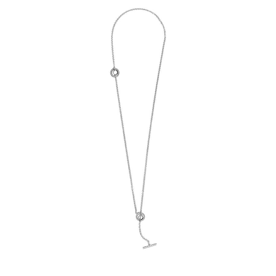 Pavé stiliaus vėrinys su logotipu ir „T“ formos užsegimu - Pandora LT