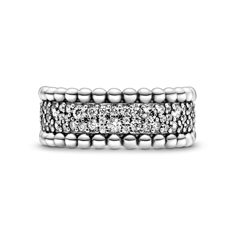 Pavé žiedas su karoliukais - Pandora Lietuva