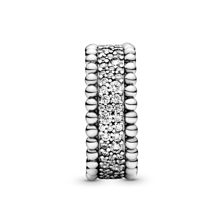 Pavé žiedas su karoliukais - Pandora Lietuva